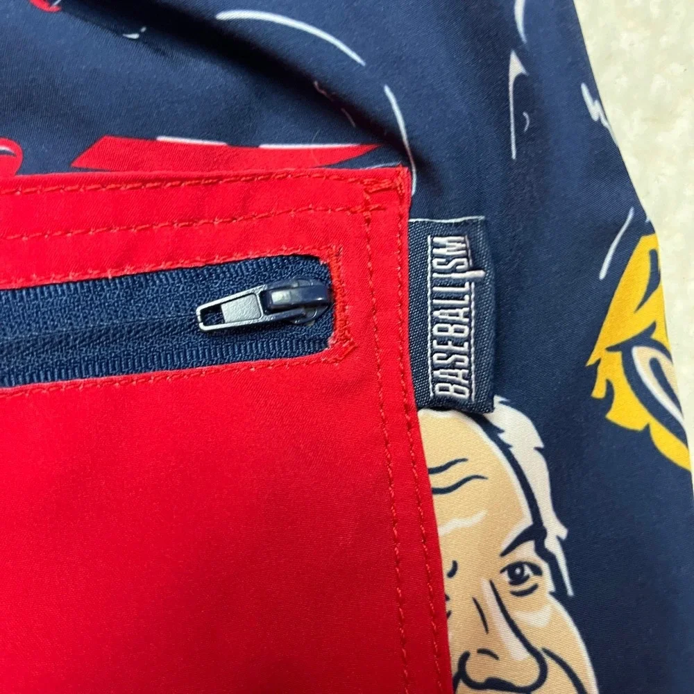Baseballism Swim Trunks Mens XL Blue Legends Graphic Board Shorts 4-Way Stretch‎